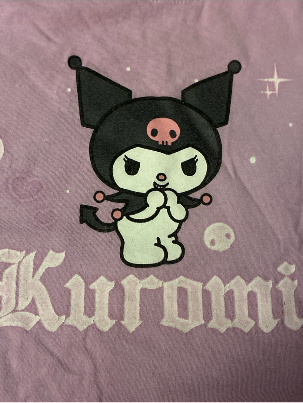 Sanrio Kuromi Tee in Light Lavender and Black - Picture 3 of 3